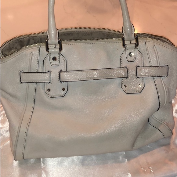 Cream Leather MK Handbag - Picture 2 of 4